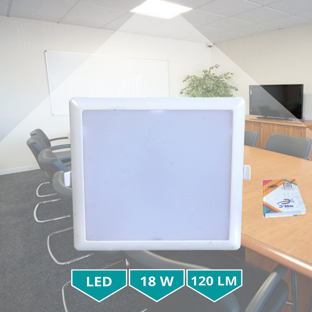 18 Watt LED Square False Ceiling pc (Poly carbonate) Panel Light for POP