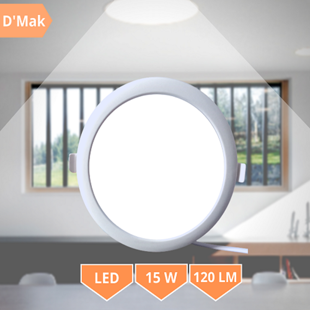 15 Watt LED Round False Ceiling pc (Poly carbonate) Panel Light for POP