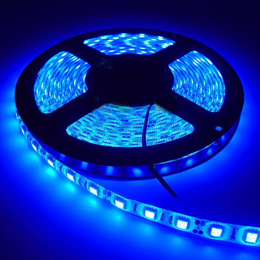 Flexible waterproof Blue LED Strip Light with Adapter