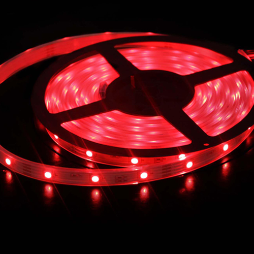 Flexible waterproof Red LED Strip Light with Adapter