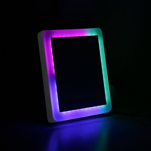 3+3 Watt Double Color Square Surface LED Panel Light Side 3D Effect Light (White & PGB)