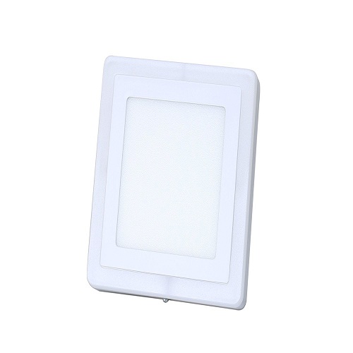 12+4 Watt Double Color Square Surface LED Panel Light Side 3D Effect Light (White & Pink)