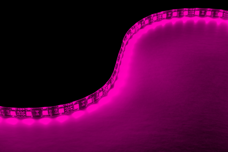 Flexible waterproof Pink LED Strip Light with Adapter