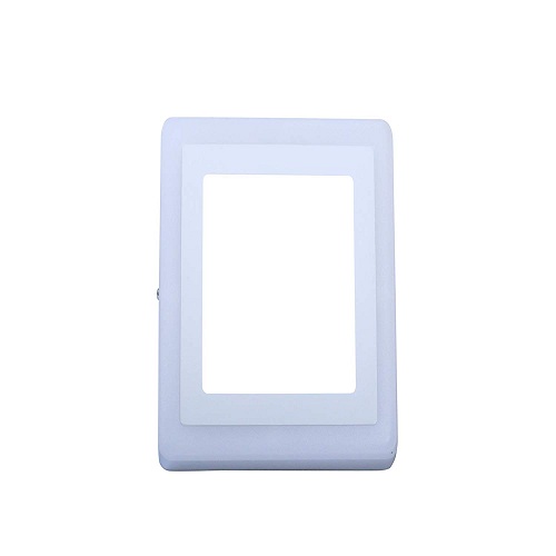 6+3 Watt Double Color Square Surface LED Panel Light Side 3D Effect Light (White & Blue)