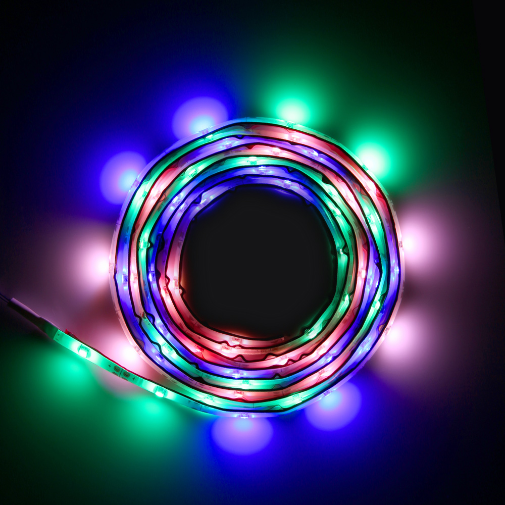 Flexible waterproof RGB LED Strip Light with Adapter