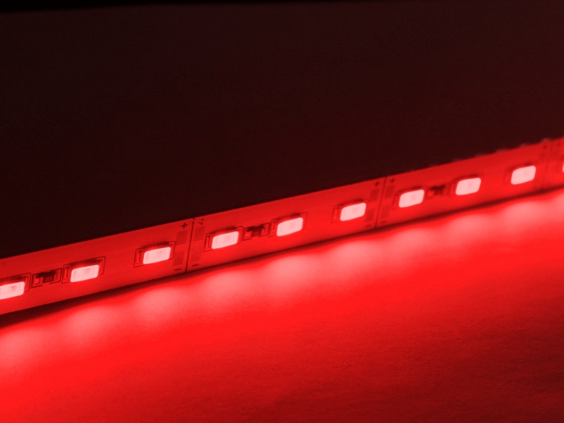 Flexible waterproof Red LED Strip Light with Adapter