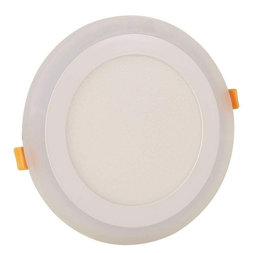 12 + 4 Watt Double Color Round LED Panel Light Side 3D Effect Light Color-Pink And White
