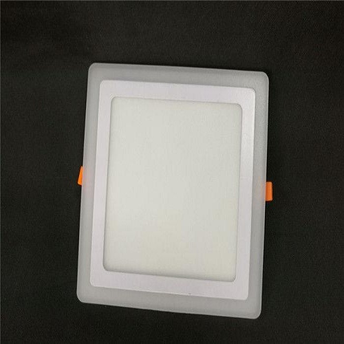 12 + 4 Watt Double Color Square LED Panel Light Side 3D Effect Light Color-PGB And White
