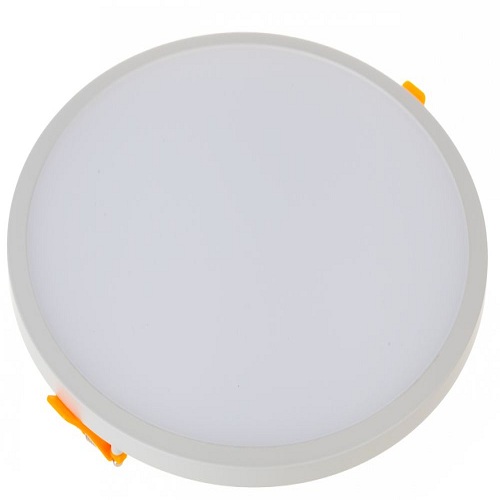 15 Watt Trim less LED Round False Ceiling Panel Light with isolated LED Driver for POP Color-White