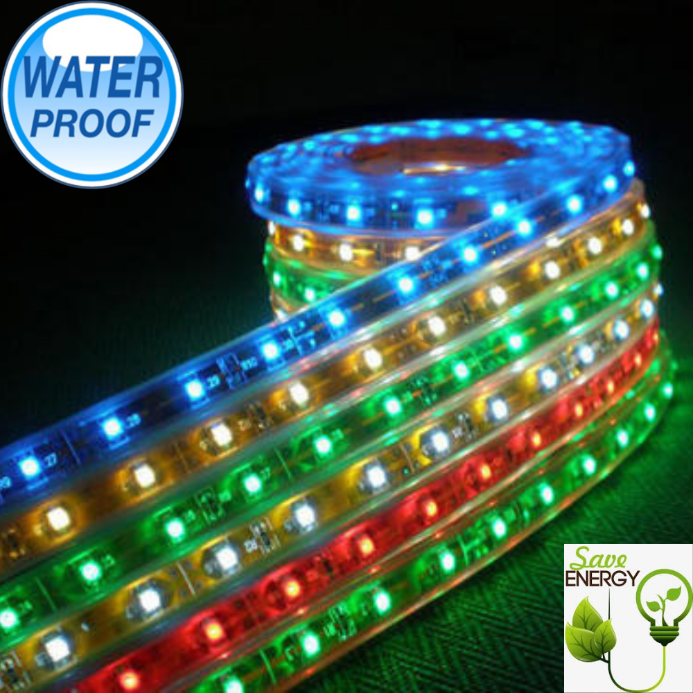 Flexible waterproof Green LED Strip Light with Adapter