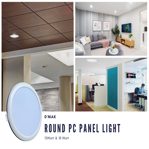 15 Watt LED Round False Ceiling pc (Poly carbonate) Panel Light for POP