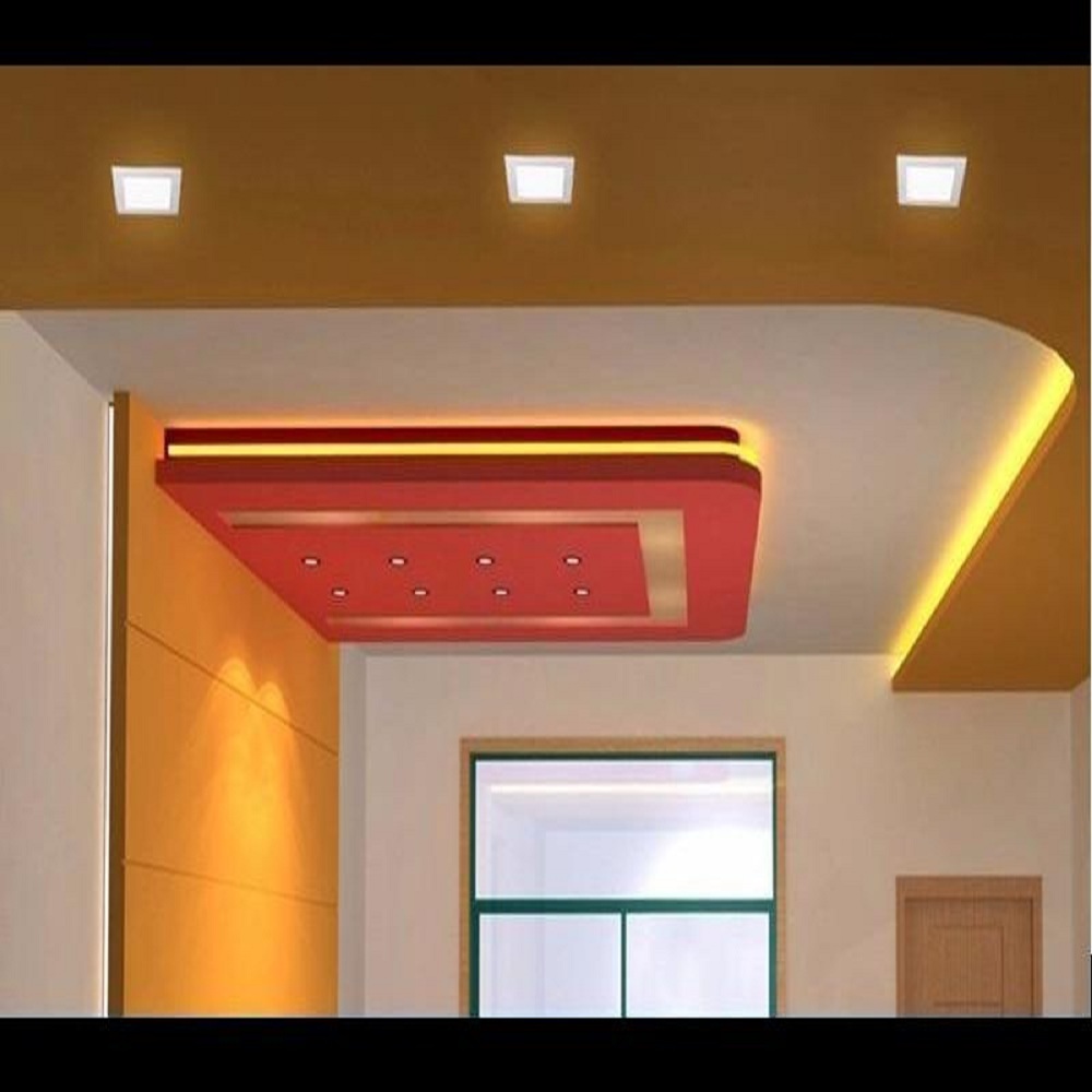 8 Watt LED Square Conceal Panel Light Color-3 IN 1